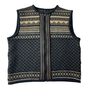 VINTAGE KOOTENAY 100% PURE WOOL VEST WOMENS MEDIUM